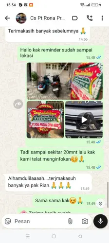 Testimonial Papan Bunga madiun